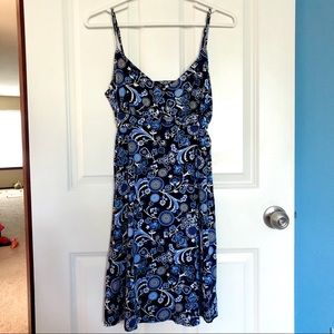 LOFT Blue paisley summer sundress - petite